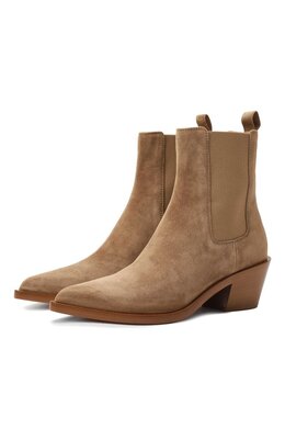Gianvito Rossi: Бежевые ботинки 