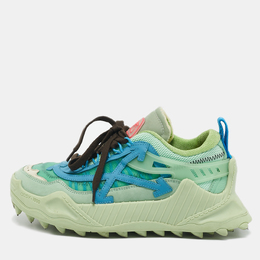Off-White: Зелёные кроссовки  Odsy 1000