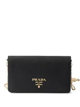 Prada: Чёрный клатч 