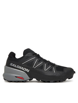 Salomon: Чёрные кроссовки 