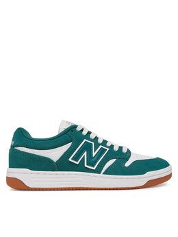 New Balance: Зелёные кроссовки 
