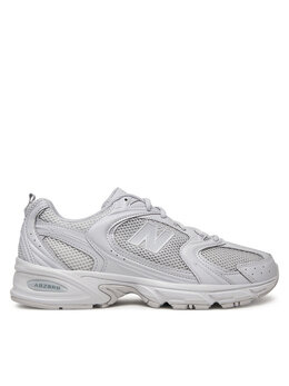 New Balance: Серые кроссовки 