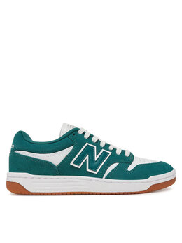 New Balance: Зелёные кроссовки 