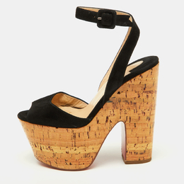 Christian Louboutin: Чёрные сандалии 