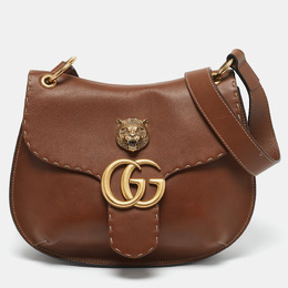 Gucci: Коричневая сумка  GG Marmont
