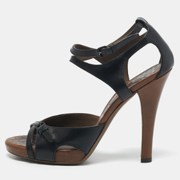 Bottega Veneta: Чёрные сандалии 