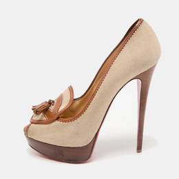 Christian Louboutin: Бежевые туфли 