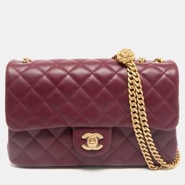 Chanel: Бордовая сумка 