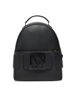 Armani Exchange: Чёрный рюкзак 