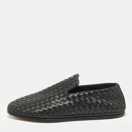 Bottega Veneta: Чёрные туфли  Intrecciato