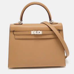 Hermes: Бежевая сумка  Kelly