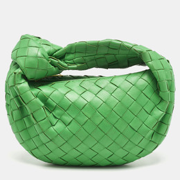 Bottega Veneta: Зелёная сумка  Intrecciato