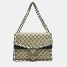 Gucci: Чёрная сумка  GG Supreme