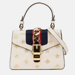 Gucci: Белая сумка  Sylvie
