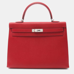 Hermes: Красная сумка  Kelly 35