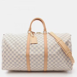 Louis Vuitton: Белая сумка  Keepall