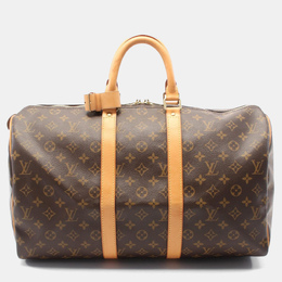 Louis Vuitton: Коричневая сумка  Keepall 45