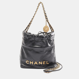 Chanel: Чёрная сумка через плечо 