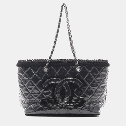 Chanel: Чёрная сумка-шоппер 