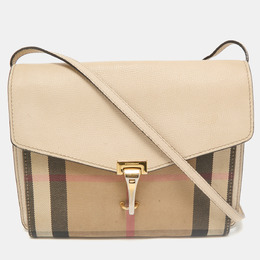 Burberry: Коричневая сумка через плечо  House Check