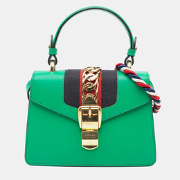 Gucci: Зелёная сумка  Sylvie