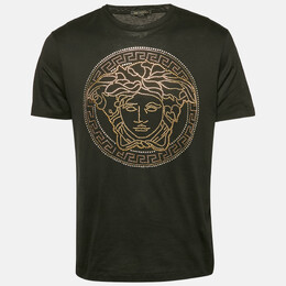 Versace: Чёрная футболка  Medusa