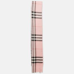 Burberry: Розовый шарф 