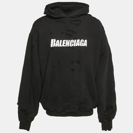 Balenciaga: Чёрная толстовка 
