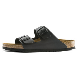 Birkenstock: Чёрные сандалии  Arizona Birko Flor
