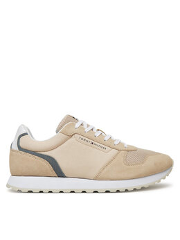Tommy Hilfiger: Бежевые кроссовки  Runner