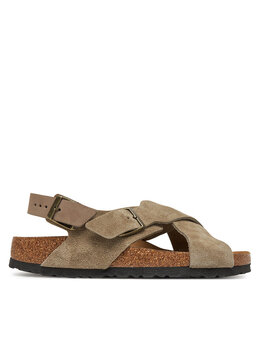 Birkenstock: Бежевые сандалии 