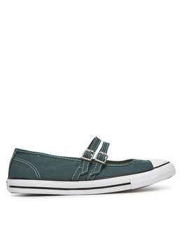 Converse: Зелёные балетки  Chuck Taylor All Star Dainty