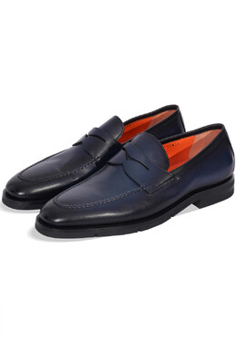 Santoni: Синие туфли 