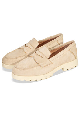 Santoni: Бежевые лоферы 