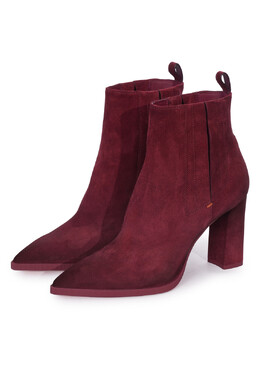 Santoni: Бордовые ботинки 