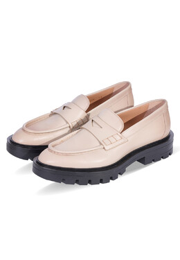 Santoni: Бежевые лоферы 