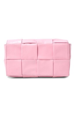 Bottega Veneta: Розовая поясная сумка  Cassette