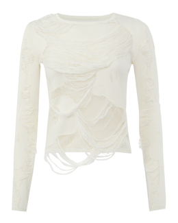 MM6 Maison Margiela: Белый свитер 