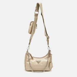 Prada: Бежевая сумка 