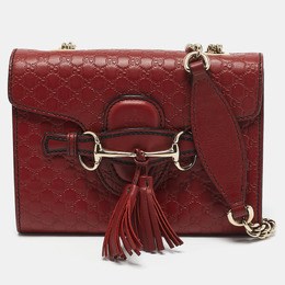 Gucci: Красная сумка через плечо 