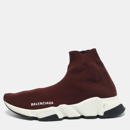 Balenciaga: Бордовые кроссовки  Speed Trainer