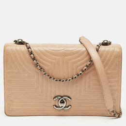 Chanel: Бежевая сумка 