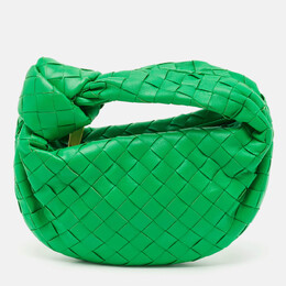 Bottega Veneta: Зелёная сумка  Intrecciato