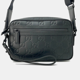 Gucci: Чёрная сумка  GG