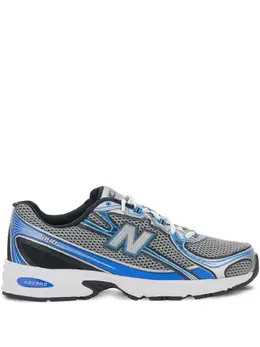 New Balance: Серебристые кроссовки 