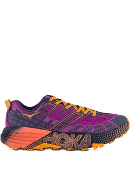 HOKA: Фиолетовые кроссовки 