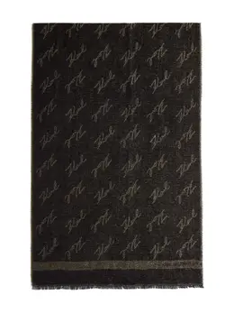 Karl Lagerfeld: Чёрный шарф  Signature