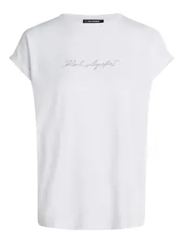 Karl Lagerfeld: Белая футболка  Signature