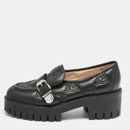 Gucci: Чёрные лоферы  GG