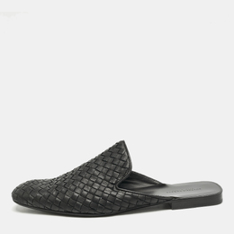 Bottega Veneta: Чёрные сабо  Intrecciato